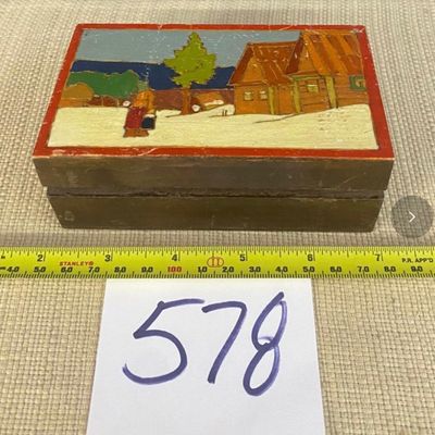 Vintage Wooden Trinket Box