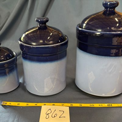 Sango Nova Blue Covered Stoneware