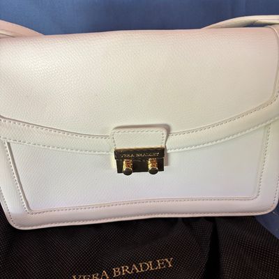 white leather Vera Bradley crossbody Bag