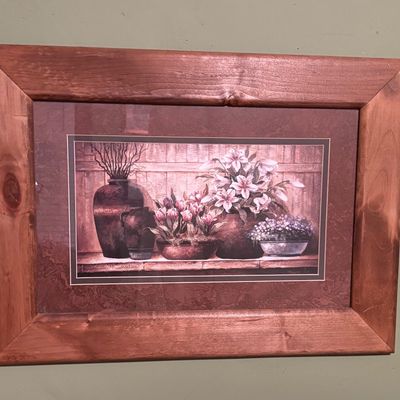 framed floral still-life art print