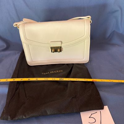 white leather Vera Bradley crossbody Bag