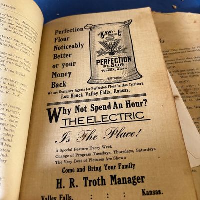 Vintage Valley Falls,Ks. Recipe book and More