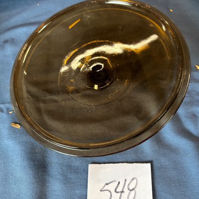 vintage amber glass replacement lid