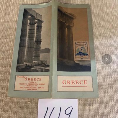 Vintage Greece Map and Information