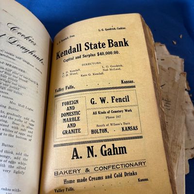 Vintage Valley Falls,Ks. Recipe book and More