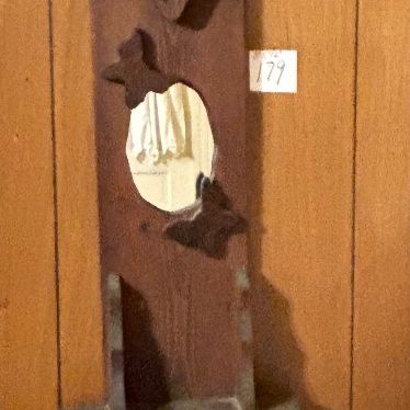 vintage wooden wall-hanging regulator clock