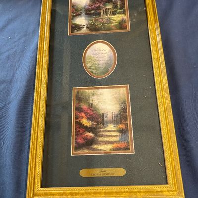 1999 Faith Psalm 145:13 Thomas Kinkade Accent Print COA 19" X 10"