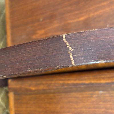 Vintage Sewing Box Handle is cracked