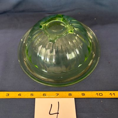 Vaseline Glass Mixing Bowl from Hocking Glass
