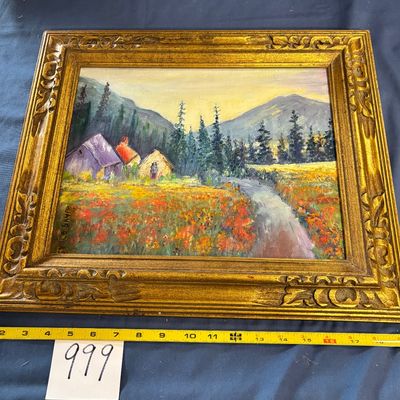 Signed Mountain Painting