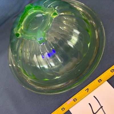 Vaseline Glass Mixing Bowl from Hocking Glass