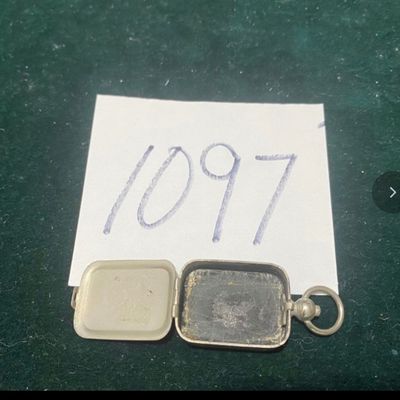 Continental Silver Plate Stamp Pendant