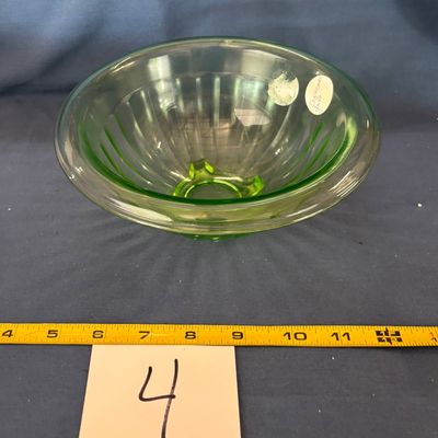 Vaseline Glass Mixing Bowl from Hocking Glass