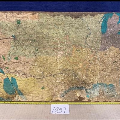 Big Vintage Map on Board