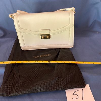 white leather Vera Bradley crossbody Bag