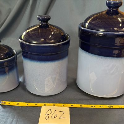 Sango Nova Blue Covered Stoneware