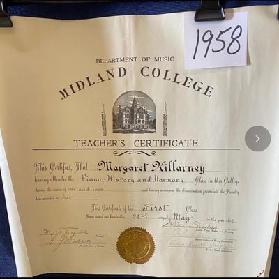 1909 Teachers Certificate