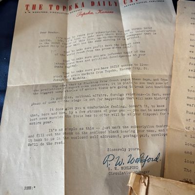 Vintage Valley Falls,Ks. Recipe book and More