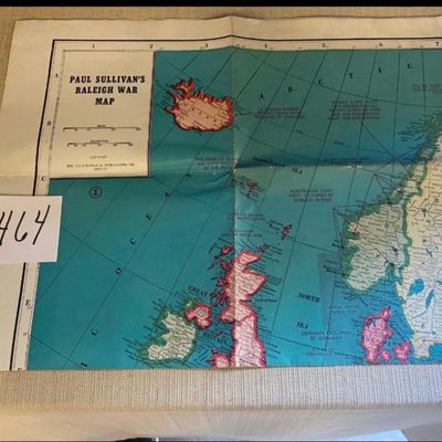 Vintage Paul Sullivan Raleigh War Map