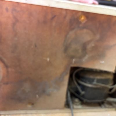 vintage mid-century modern style small wall-mounted icebox