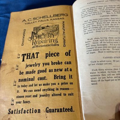 Vintage Valley Falls,Ks. Recipe book and More
