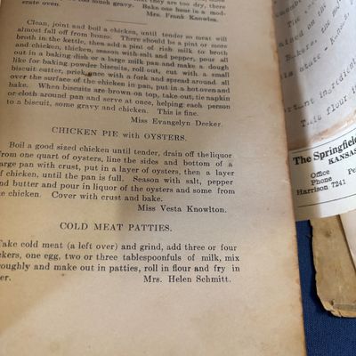 Vintage Valley Falls,Ks. Recipe book and More
