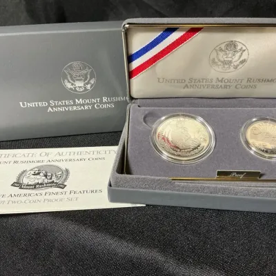 Silver, U.S. Commemorative Coin Sets, Silver Dollar & Silver-Plated Serving Collection