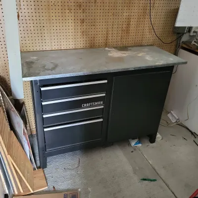 Craftsman Heavy-Duty Steel Workbench with Drawers & Storage Cabinet