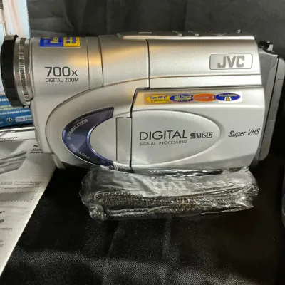 JVC Super VHS-C Camcorder Bundle with Accessories, Lenses, Tripod & Tapes