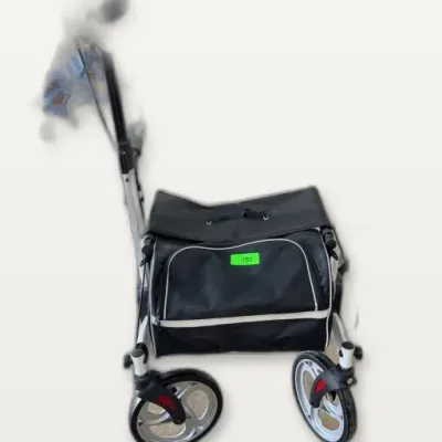 Sale Photo Thumbnail #252: Black and Silver Folding Rolling Cart