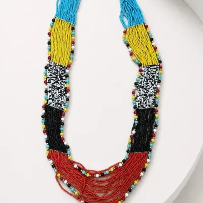 Sale Photo Thumbnail #62: Multicolor Beaded Necklace