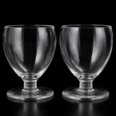 Sale Photo Thumbnail #78: Pair of Clear Glass Goblets