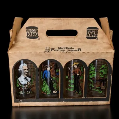Sale Photo Thumbnail #212: Boxed Set of Four Mark Twain Glasses