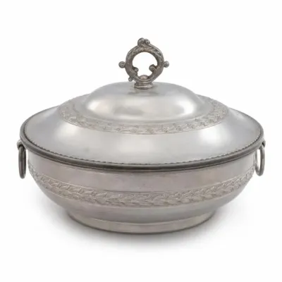 Sale Photo Thumbnail #183: Ornate Silver-Tone Covered Serving Bowl