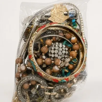 Sale Photo Thumbnail #123: Bagged Assorted Costume Jewelry