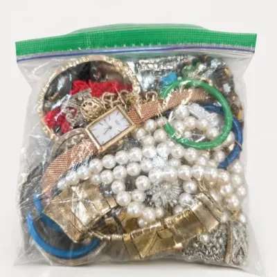 Sale Photo Thumbnail #117: Bag of Assorted Costume Jewelry and Watch