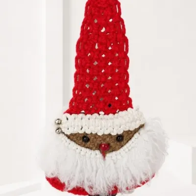 Sale Photo Thumbnail #250: Crocheted Santa Claus Ornament