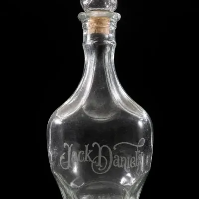 Sale Photo Thumbnail #98: Clear Glass Jack Daniel’s Decanter with Stopper