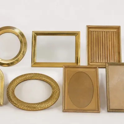 Sale Photo Thumbnail #232: Assorted Gold-Tone Picture Frames