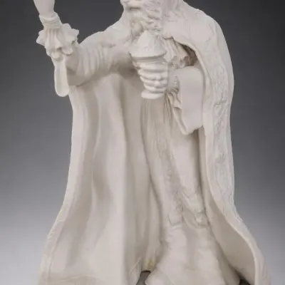 Sale Photo Thumbnail #303: White Ceramic Wizard Figurine