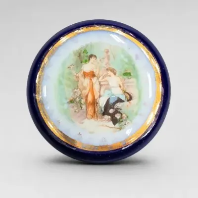 Sale Photo Thumbnail #319: Hand-Painted Porcelain Trinket Box Lid