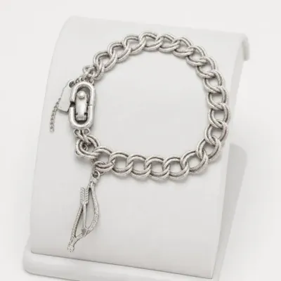 Sale Photo Thumbnail #109: Silver-Tone Charm Bracelet with Bow and Arrow