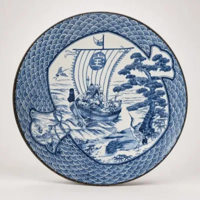 Sale Photo Thumbnail #173: Blue and White Decorative Ceramic Plate
