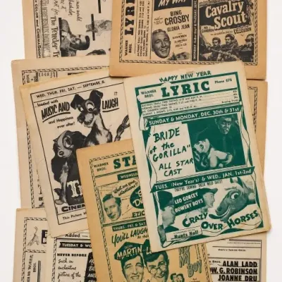 Sale Photo Thumbnail #55: Assorted Vintage Movie Theater Programs and Flyers