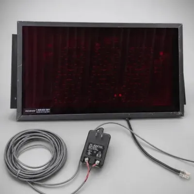 Sale Photo Thumbnail #269: Rectangular Electronic Display With Cables and Control Box