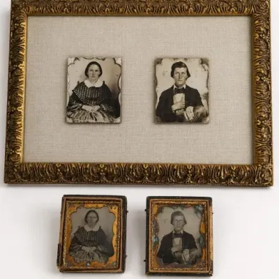 Sale Photo Thumbnail #162: Framed and Cased Portrait Photographs