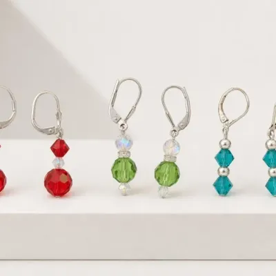 Sale Photo Thumbnail #50: Assorted Beaded Dangle Earrings Set