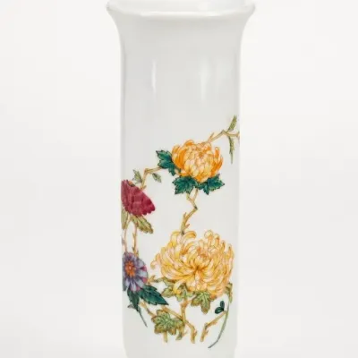 Sale Photo Thumbnail #306: White Ceramic Vase with Colorful Floral Design
