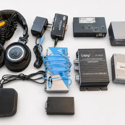 Sale Photo Thumbnail #274: Assorted Audio Equipment and Headphones