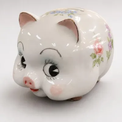Sale Photo Thumbnail #309: Hand-Painted Ceramic Piggy Bank